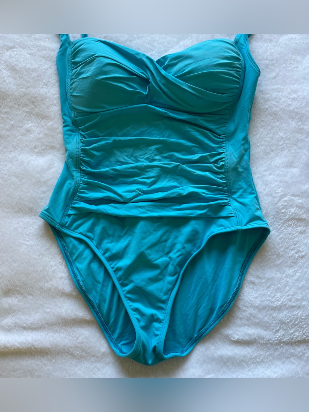 La Blanca Bright Turquoise Swimming suit Sz L